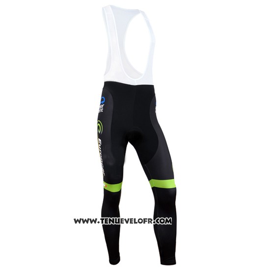 2014 Maillot Ciclismo Europcar Noir et Vert Manches Longues et Cuissard